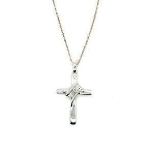 S925 Diamond Cross Necklace‎